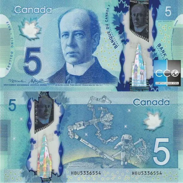 Fake $5 Canadian Bills