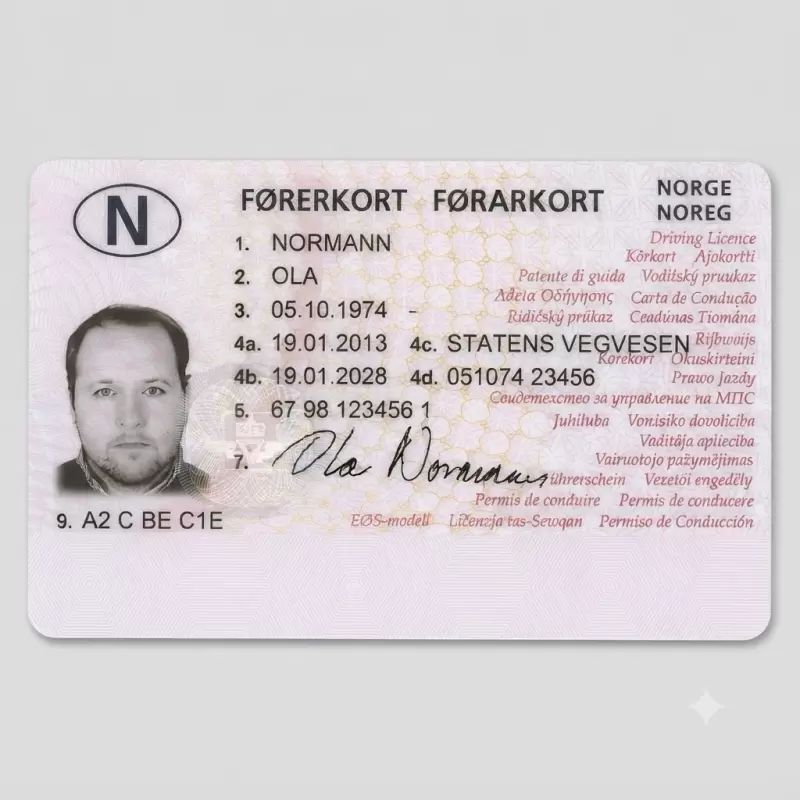 Norwegian Fake Driver License