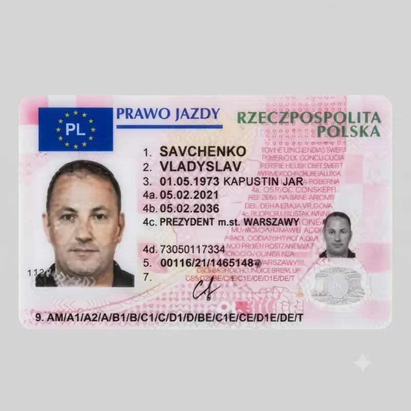 Polish Fake Driver License