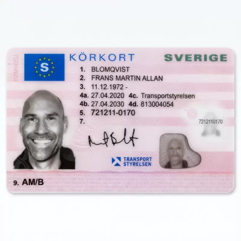 Swedish Fake Driver License