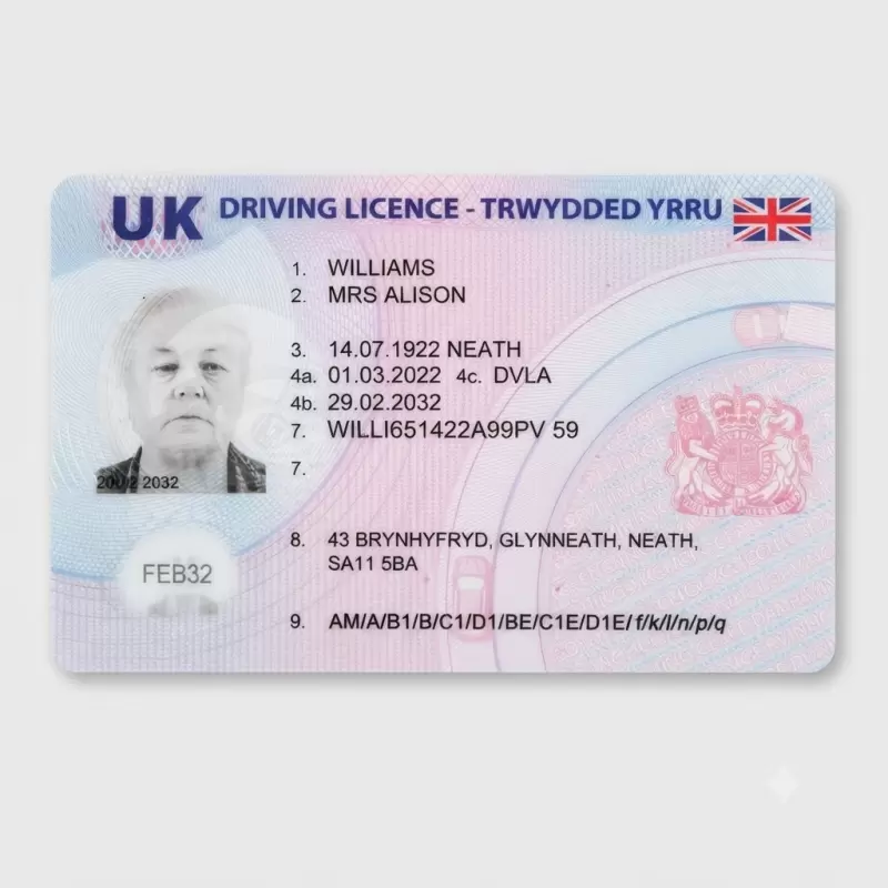 UK Fake Driver License